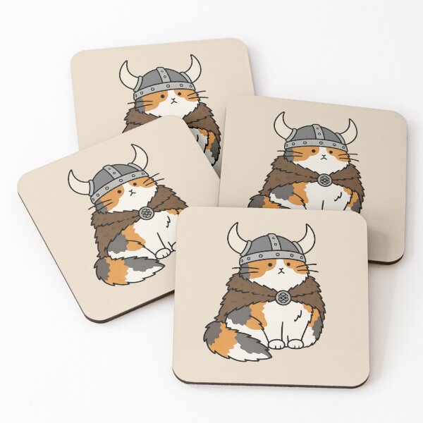 Item preview, Cute Viking Cat Sticker Design designed and sold by MonkiFlipp.