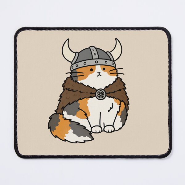 Item preview, Cute Viking Cat Sticker Design designed and sold by MonkiFlipp.