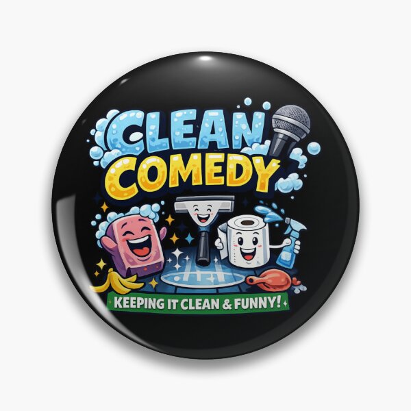 Item preview, Clean Comedy Keeping It Clean and Funny - Stand-Up Comedian Cartoon designed and sold by SidTastic .