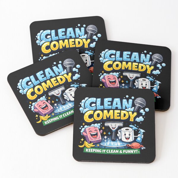 Item preview, Clean Comedy Keeping It Clean and Funny - Stand-Up Comedian Cartoon designed and sold by SidTastic .