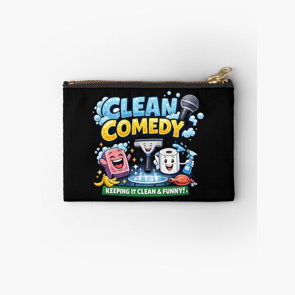 Item preview, Clean Comedy Keeping It Clean and Funny - Stand-Up Comedian Cartoon designed and sold by SidTastic .