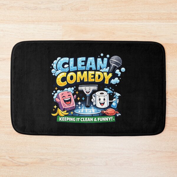Item preview, Clean Comedy Keeping It Clean and Funny - Stand-Up Comedian Cartoon designed and sold by SidTastic .