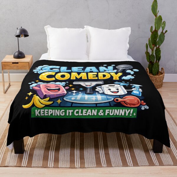 Item preview, Clean Comedy Keeping It Clean and Funny - Stand-Up Comedian Cartoon designed and sold by SidTastic .