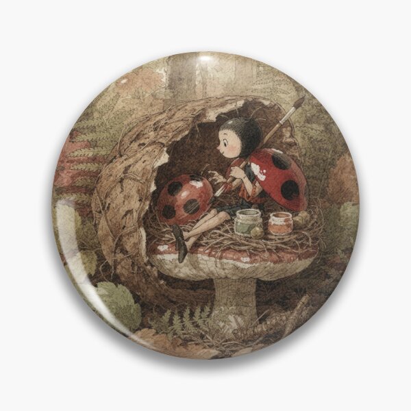 Item preview, Ladybird Folk Painting Her Own Spots Storybook Art designed and sold by PictorialWhimsy.