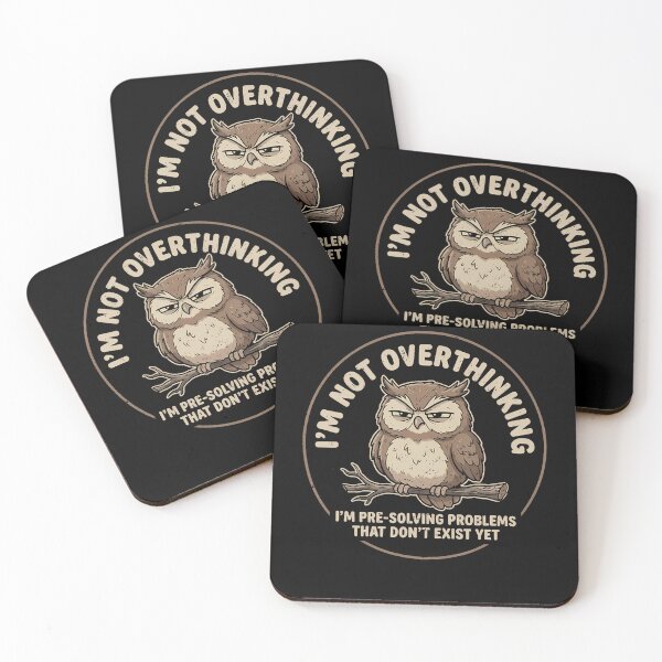 Item preview, I'm Not Overthinking I'M Pre-Solving Problem Owl Funny Sayin designed and sold by Mdcazeem.