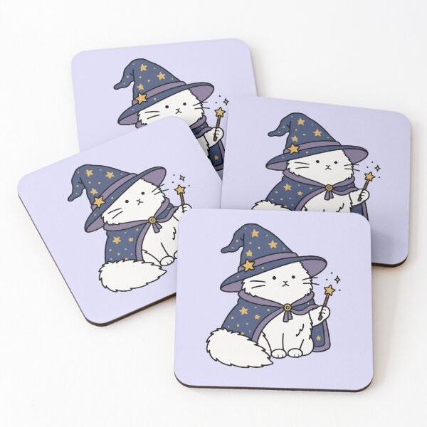 Item preview, Cute Wizard Cat Sticker Design designed and sold by MonkiFlipp.