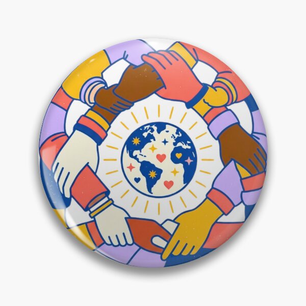 Item preview, Fight For Those Without Your Privilege - Diverse Hands & Globe Unity designed and sold by BumbleBloom7.