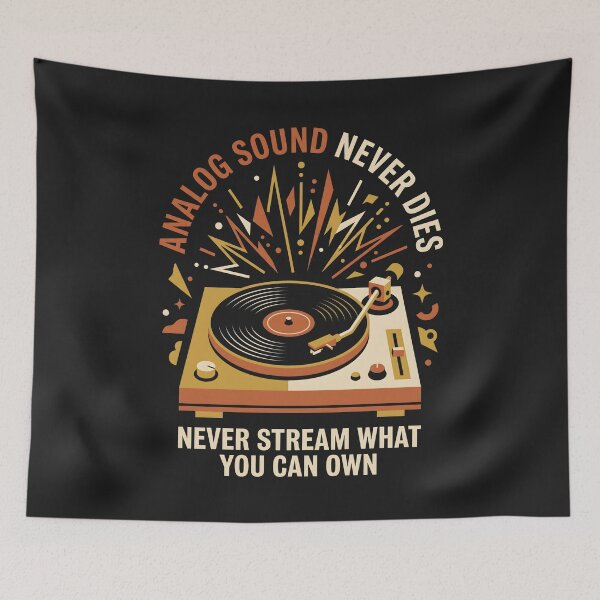Item preview, Analog Sound Never Dies Turntable Vinyl Record Audiophile Design designed and sold by SplashTastic.