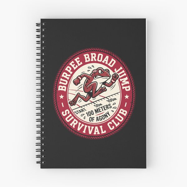 Item preview, Burpee Broad Jump Survival Club Fitness Frog Badge Design designed and sold by SplashTastic.