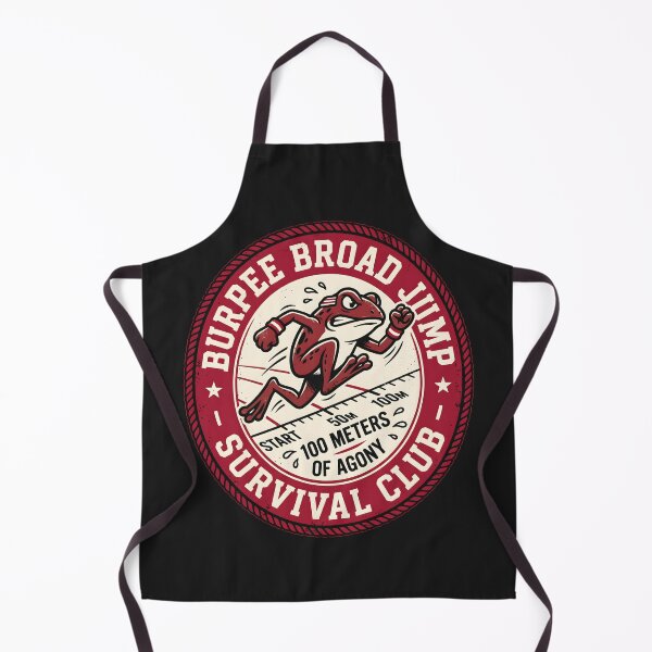 Item preview, Burpee Broad Jump Survival Club Fitness Frog Badge Design designed and sold by SplashTastic.