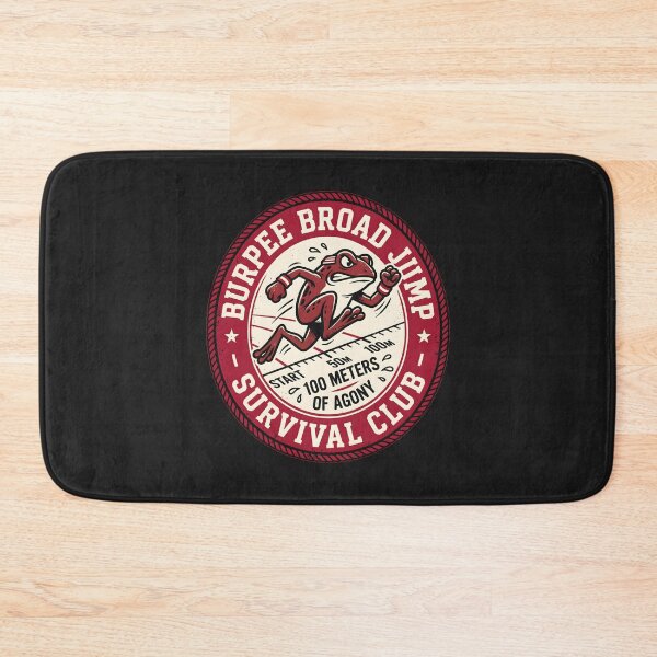 Item preview, Burpee Broad Jump Survival Club Fitness Frog Badge Design designed and sold by SplashTastic.