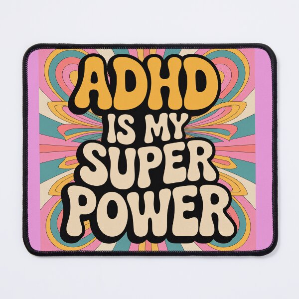 Item preview,  ADHD is my super power pink back ground designed and sold by Faerieglen.
