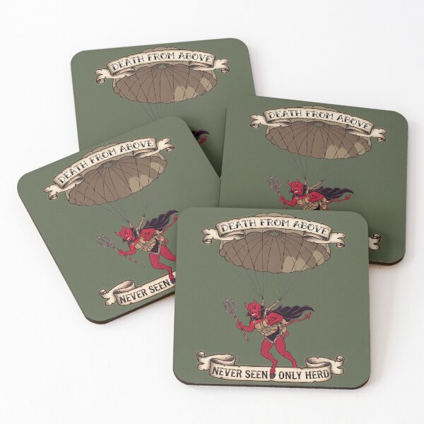 Item preview, Military Red devil parachute designed and sold by Momma'SanityDesign.