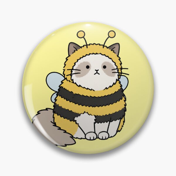 Item preview, Cute Bumble Bee Cat Sticker designed and sold by MonkiFlipp.