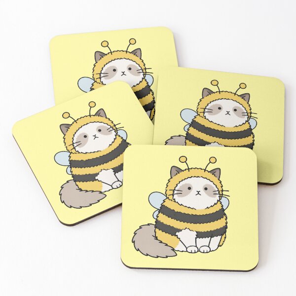Item preview, Cute Bumble Bee Cat Sticker designed and sold by MonkiFlipp.