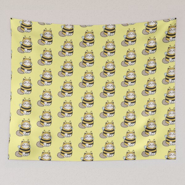 Item preview, Cute Bumble Bee Cat Sticker designed and sold by MonkiFlipp.