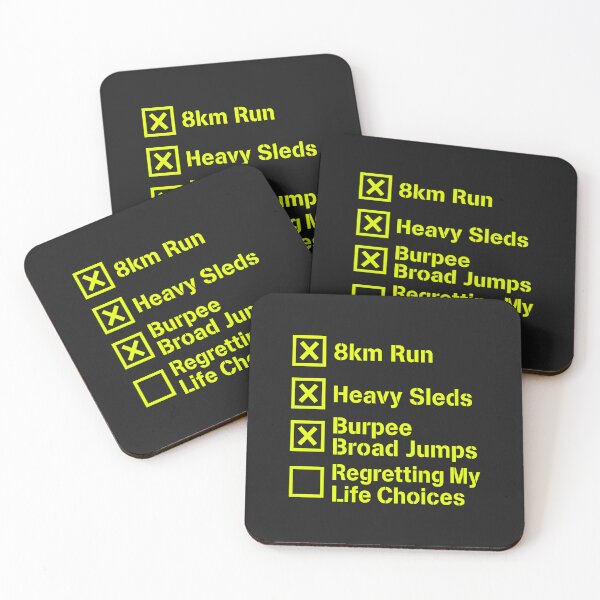 Item preview, Regretting My Life Choices Gym Workout Stencil Checklist Merch designed and sold by SplashTastic.