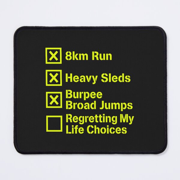 Item preview, Regretting My Life Choices Gym Workout Stencil Checklist Merch designed and sold by SplashTastic.