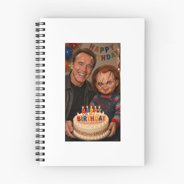 Item preview, arnold schwarzenegger chucky horror movie film happy birthday funny meme memes parody designed and sold by CheeseBlueprint.