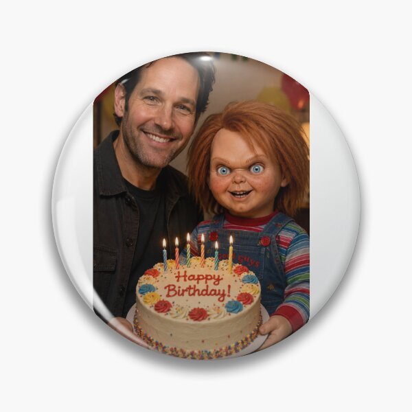 Item preview, Paul rudd chucky horror movie film happy birthday funny meme memes parody designed and sold by CheeseBlueprint.
