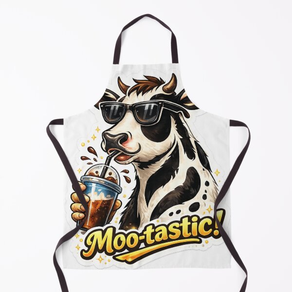 Item preview, Cool Cow Drinking Iced Coffee Die-Cut Sticker | Funny Moo-tastic Cartoon Vinyl Decal designed and sold by Arts121.