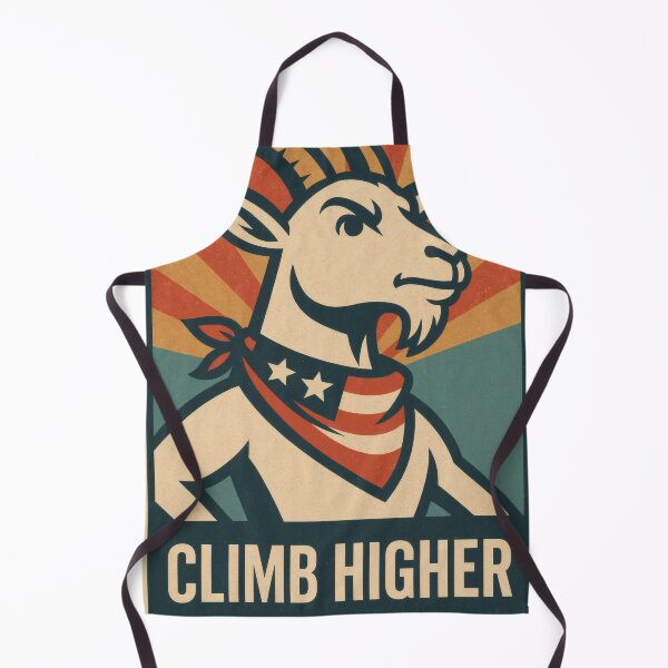 Item preview, Climb Higher Patriotic Mountain Goat | Bold American Flag Illustration | Vintage USA Americana Wall Art designed and sold by PaintedPixels01.