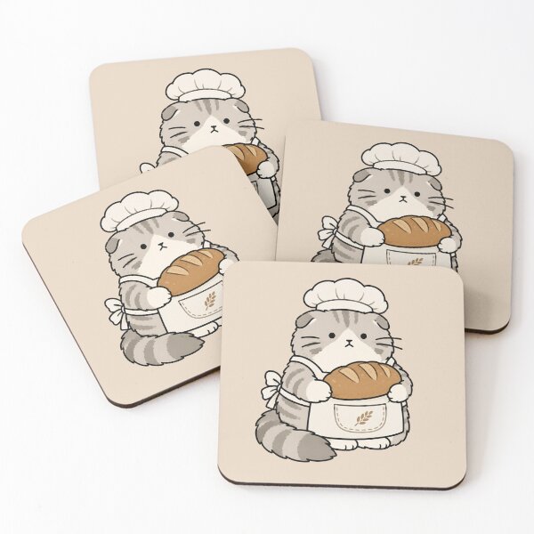 Item preview, Cute Baker Cat Sticker designed and sold by MonkiFlipp.