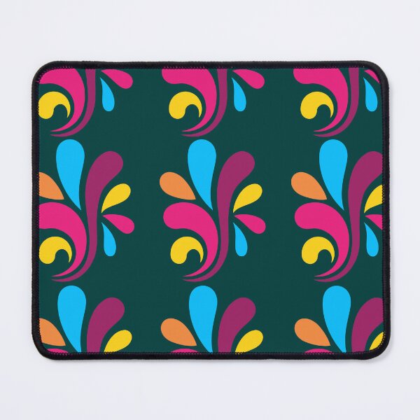 Item preview, Dark Teal Retro Leaf Swirl Seamless Pattern designed and sold by ​Jyoti Digital Artist.