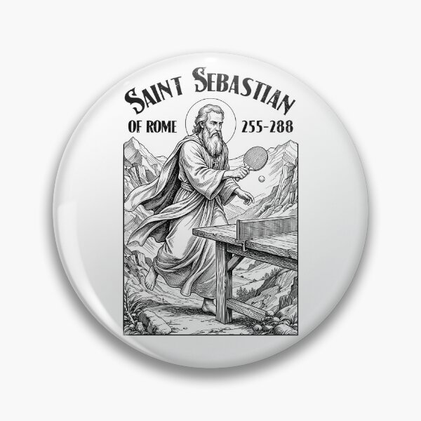 Item preview, Table Tennis Player Funny Patron Saint Sebastian Sport designed and sold by GrandeDuc.