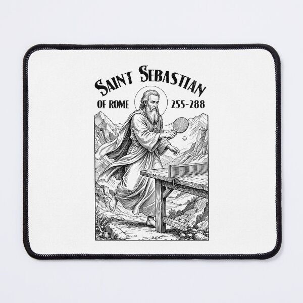 Item preview, Table Tennis Player Funny Patron Saint Sebastian Sport designed and sold by GrandeDuc.
