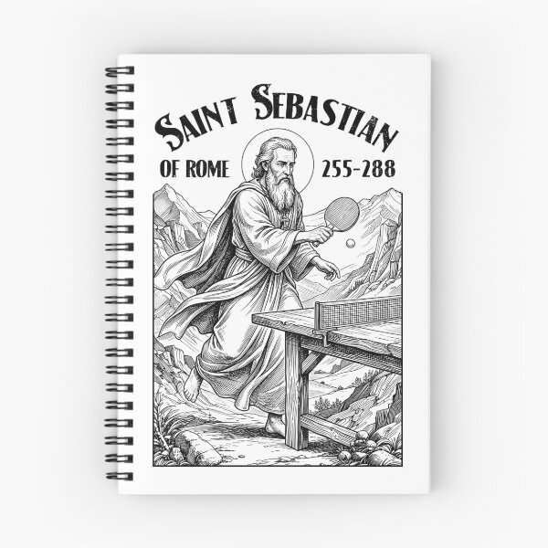 Item preview, Table Tennis Player Funny Patron Saint Sebastian Sport designed and sold by GrandeDuc.
