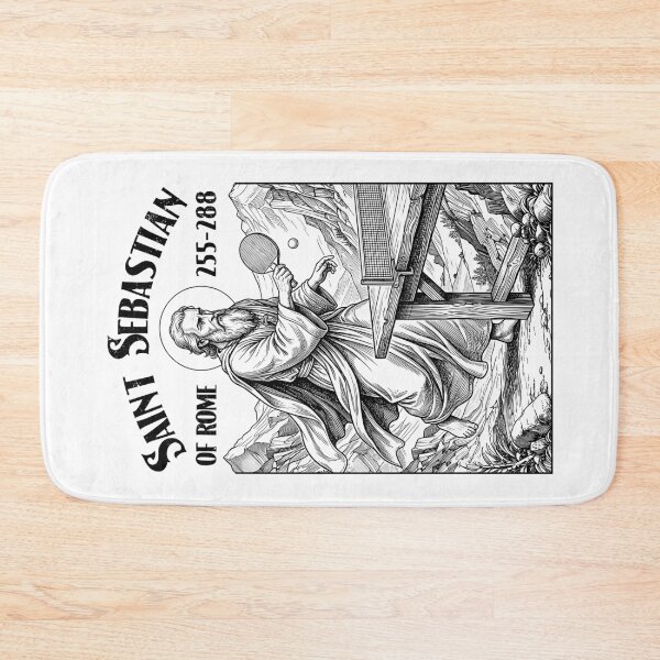 Item preview, Table Tennis Player Funny Patron Saint Sebastian Sport designed and sold by GrandeDuc.