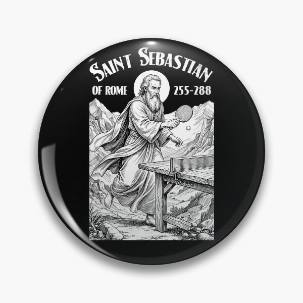 Item preview, Table Tennis Player Funny Patron Saint Sebastian Sport designed and sold by GrandeDuc.