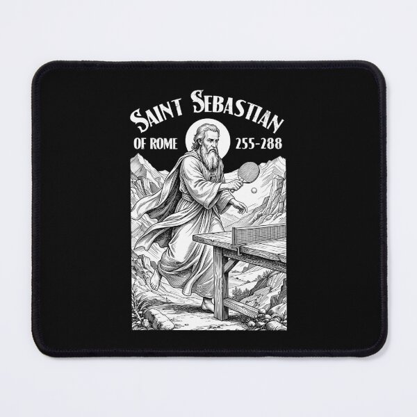 Item preview, Table Tennis Player Funny Patron Saint Sebastian Sport designed and sold by GrandeDuc.