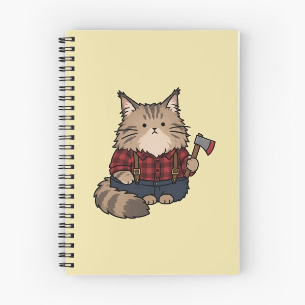 Item preview, Cute Lumberjack Cat Sticker designed and sold by MonkiFlipp.