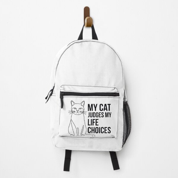 Item preview, My Cat Judges My Life Choices — Funny Cat Owner Tee designed and sold by Auraphonix.