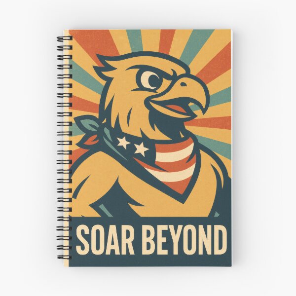 Item preview, Soar Beyond Patriotic Falcon | Bold American Flag Illustration | Vintage USA Americana Wall Art designed and sold by PaintedPixels01.