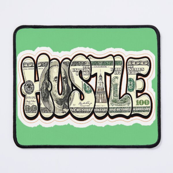Item preview, Hustle Money Bill Typography Motivation Graphic Sticker designed and sold by zenithdecalco.