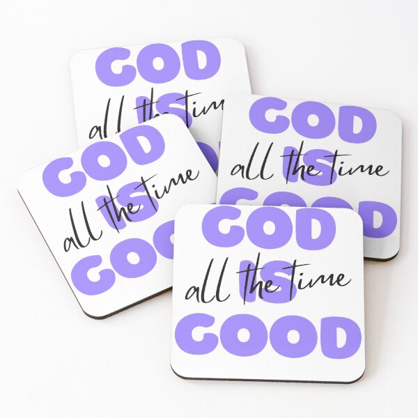 Item preview, "God Is Good All The Time" Purple Text Motivational Message designed and sold by CaribbeanClown.