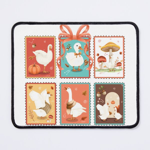 Item preview, Vintage Fall Goose Stamps Cottagecore Aesthetic designed and sold by poonzapoon.