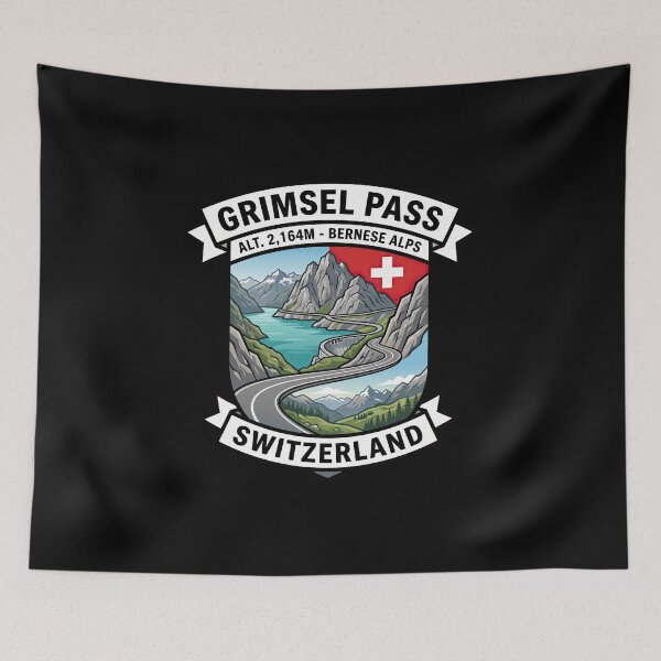 Item preview, Grimsel Pass Swiss Mountain Adventure Artwork designed and sold by enzoade.