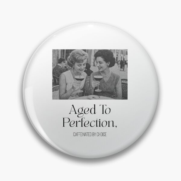 Item preview, Aged to Perfection, Caffeinated by Choice | Vintage Coffee Lover Aesthetic Retro espresso martini Lovers designed and sold by luckyhue.
