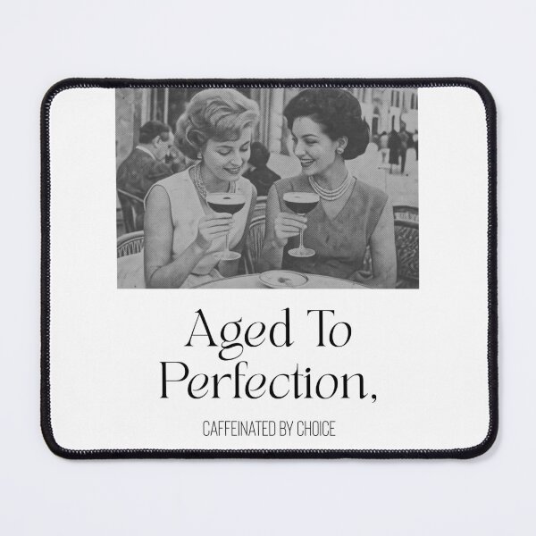 Item preview, Aged to Perfection, Caffeinated by Choice | Vintage Coffee Lover Aesthetic Retro espresso martini Lovers designed and sold by luckyhue.