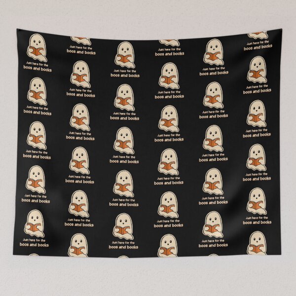 Item preview, Just Here for the Boos and Books Ghost Halloween Sticker designed and sold by Fanverse Merchandise.