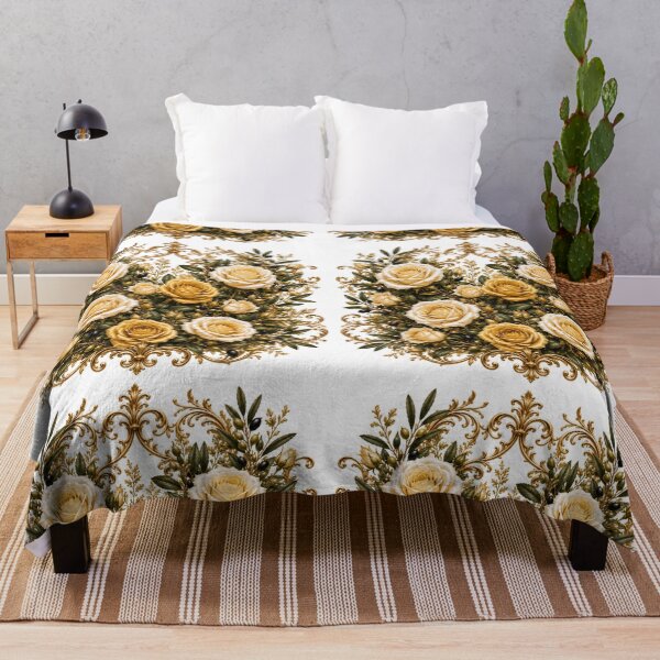 Item preview, Elegant Golden and Ivory Roses Vintage Floral Luxury Design designed and sold by MoodLay.