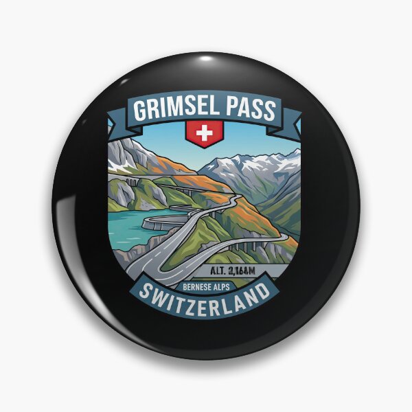 Item preview, Grimsel Pass Switzerland Biker Road Design designed and sold by enzoade.