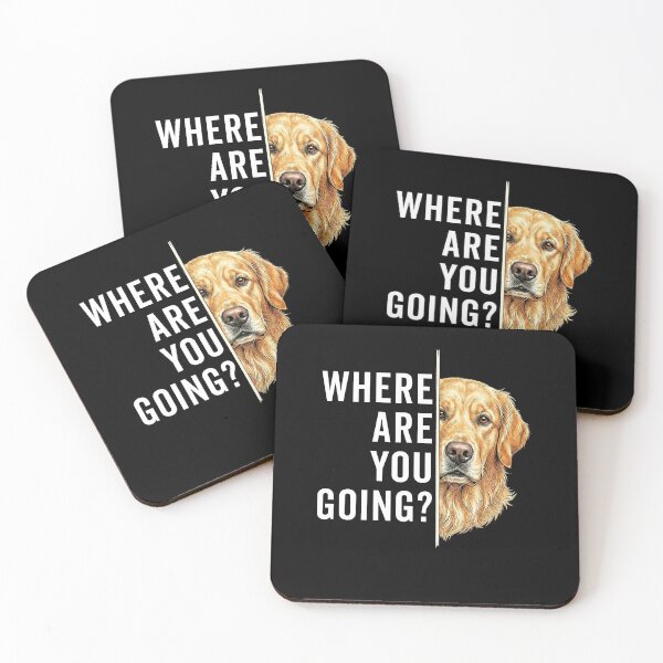 Item preview, Where are you Going Funny Golden Retriever designed and sold by suhairee-studio.
