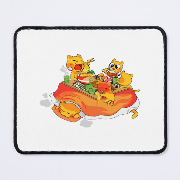 Item preview, Cat Feast Cute Whimsical Orange Kittens Food Party Illustration designed and sold by SaltyGull.