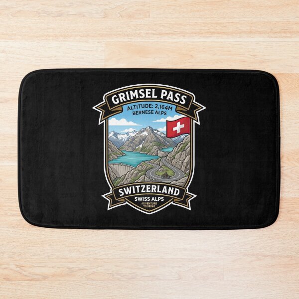 Item preview, Grimsel Pass Switzerland Adventure Road Print designed and sold by enzoade.