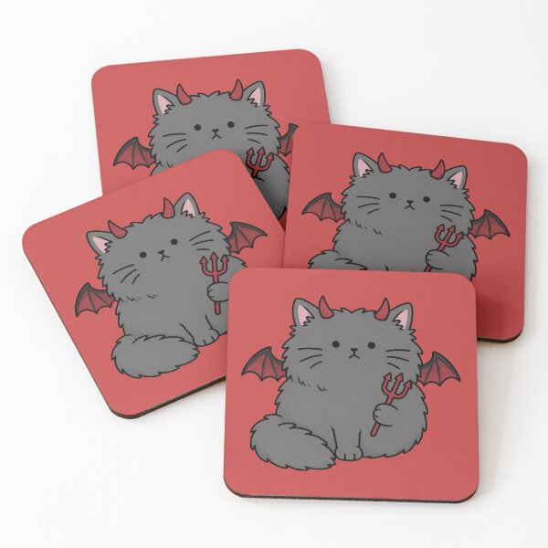 Item preview, Cute Devil Cat Sticker designed and sold by MonkiFlipp.